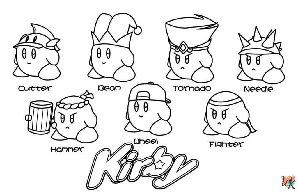 coloriage Kirby  automne en ligne gratuit à imprimer 1