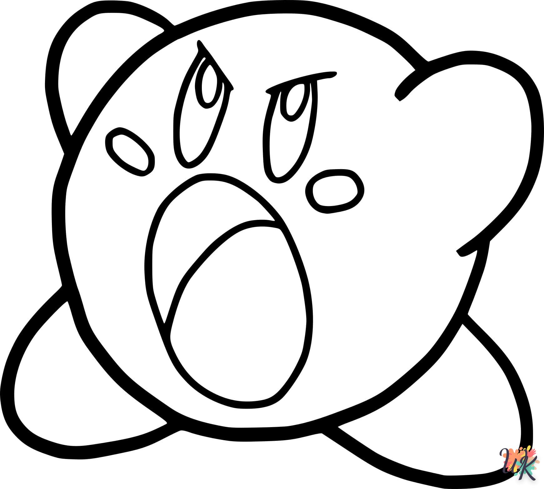 coloriage Kirby  enfant a imprimer