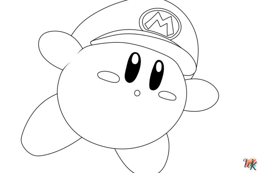 coloriage Kirby  enfant à imprimer pdf