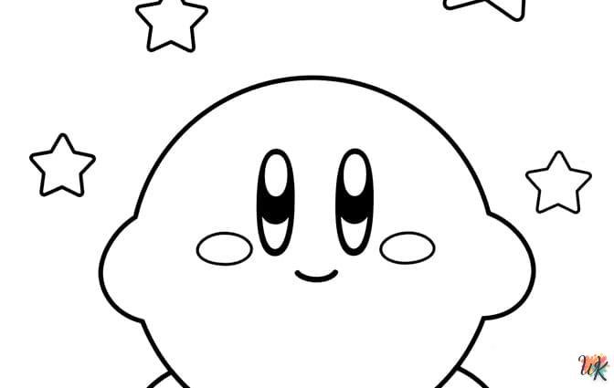 coloriage Kirby  enfant 5 ans à imprimer