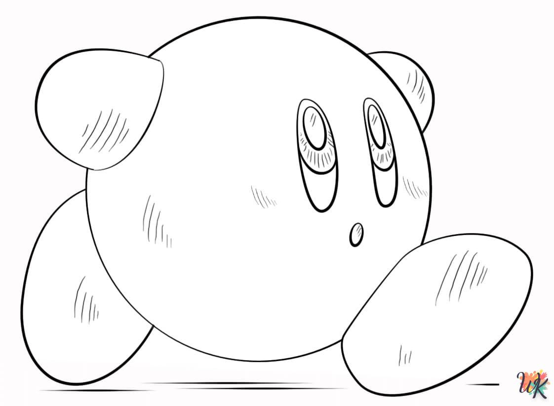 coloriage Kirby  et decoupage