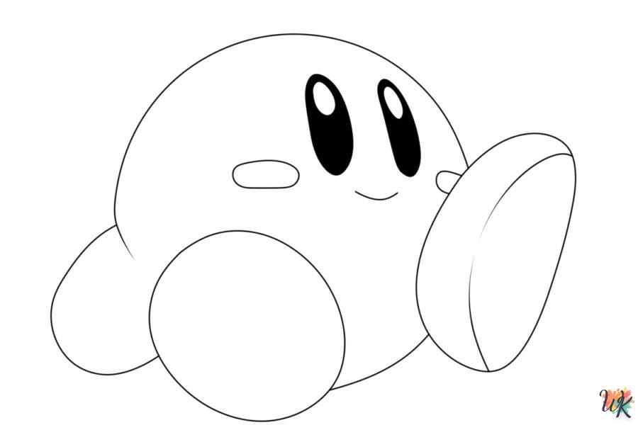 coloriage Kirby  à imprimer pour enfant de 7 ans