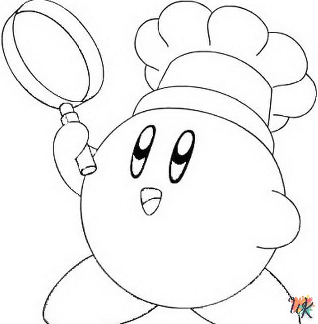 coloriage Kirby  enfant 2 ans a imprimer