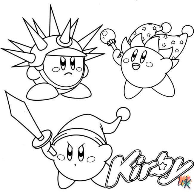 coloriage Kirby  pour enfant de 7 ans