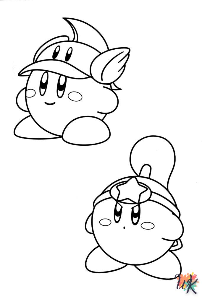 coloriage Kirby  à imprimer kawaii