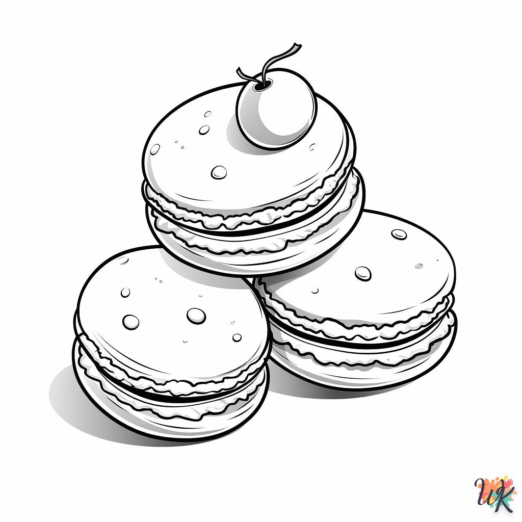 coloriage Macarons  pour enfant a imprimer