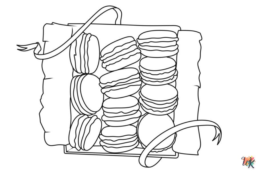 coloriage Macarons  dinosaures en ligne gratuit à imprimer