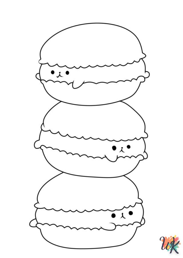 coloriage Macarons  enfant 4 ans a imprimer