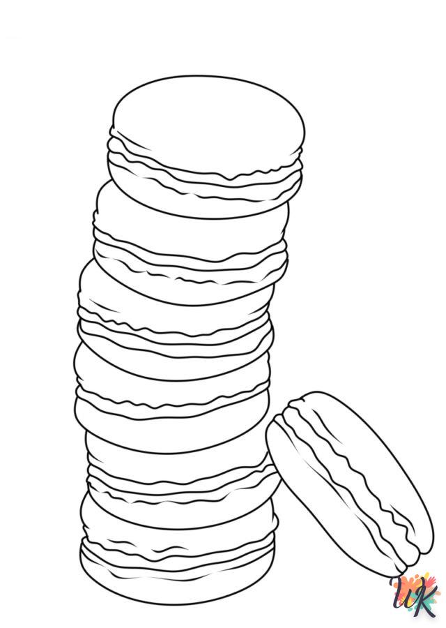 coloriage Macarons  pour enfant a imprimer gratuit