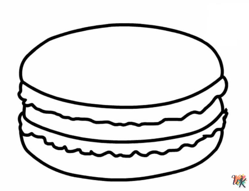 coloriage Macarons  pour enfant gratuit