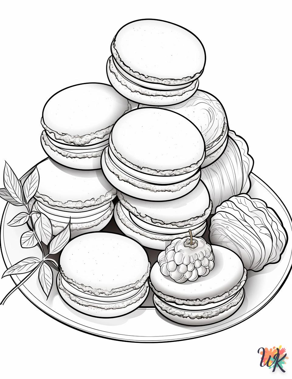 coloriage Macarons  à imprimer a4