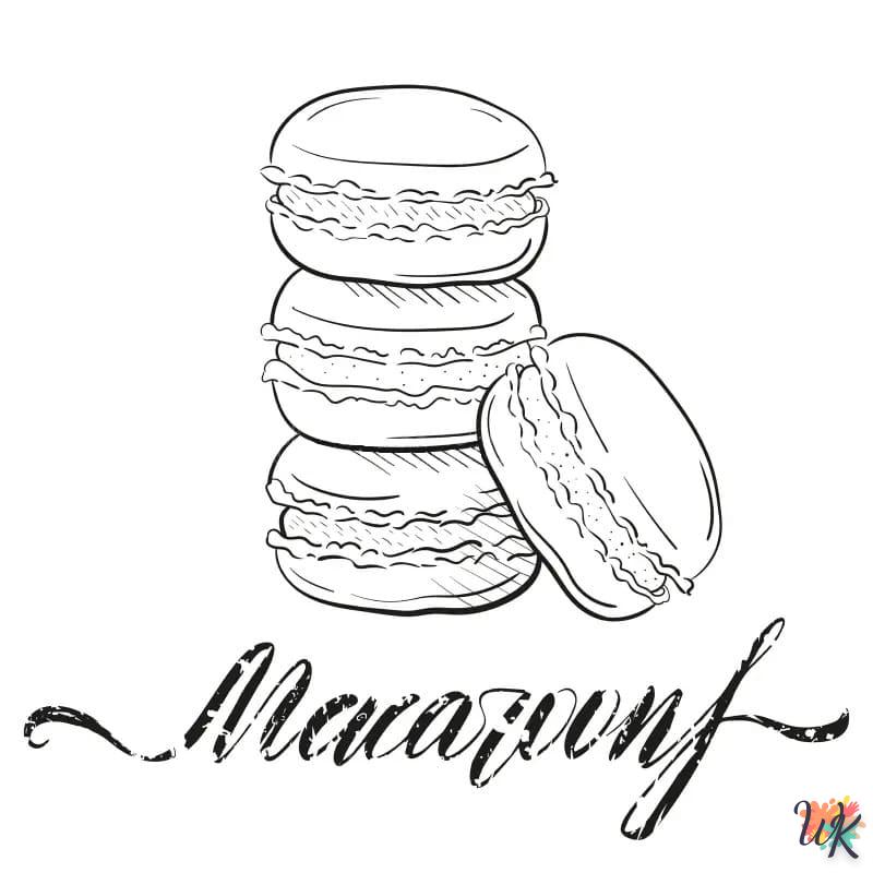 alphabet coloriage Macarons  en ligne