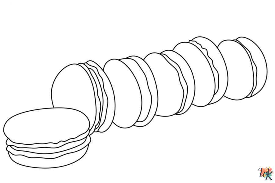 imprimer coloriage Macarons  gratuit