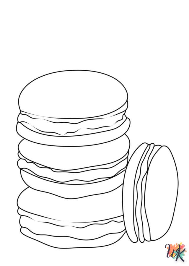 coloriage Macarons  a colorier en ligne