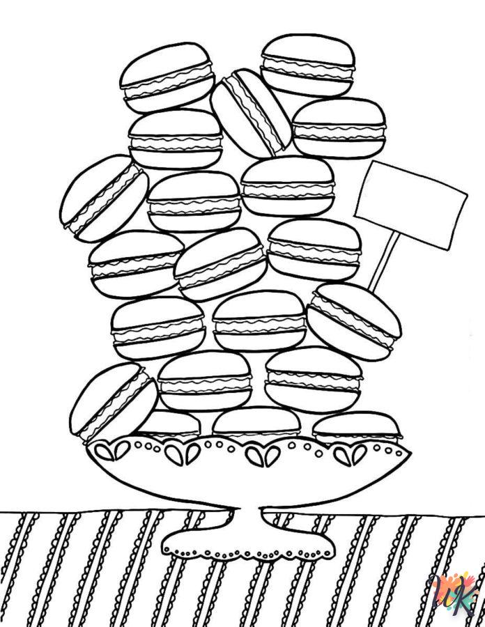 coloriage Macarons  bebe à imprimer