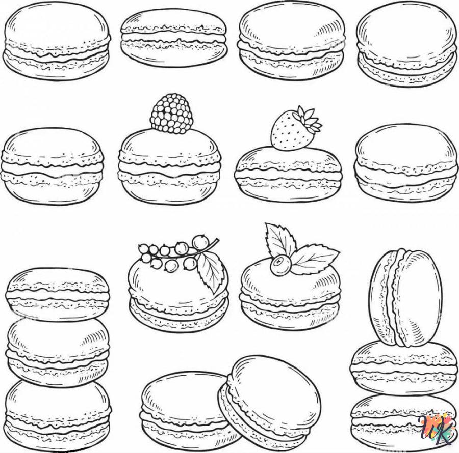 coloriage Macarons  à imprimer pour enfant de 12 ans