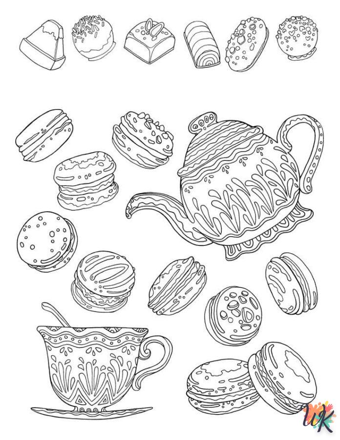 coloriage Macarons  et apprentissage