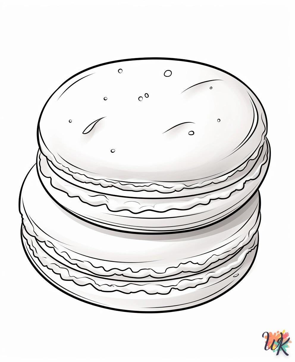 coloriage Macarons  pour primaire