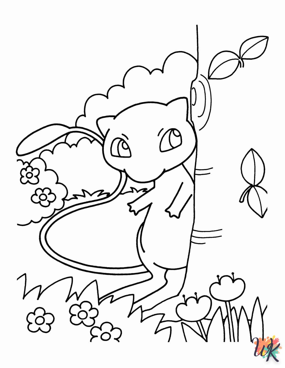 coloriage Mew  à imprimer gratuitement pdf