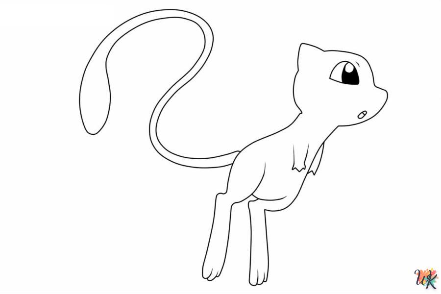 coloriage Mew  educatif pour enfant