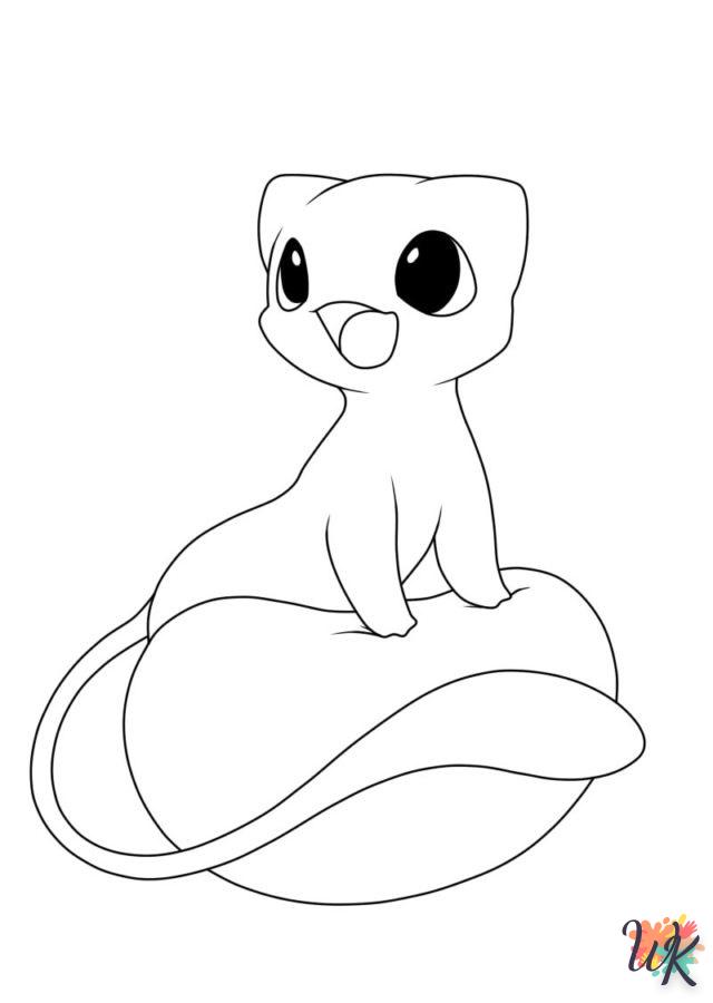 coloriage Mew  à imprimer kawaii