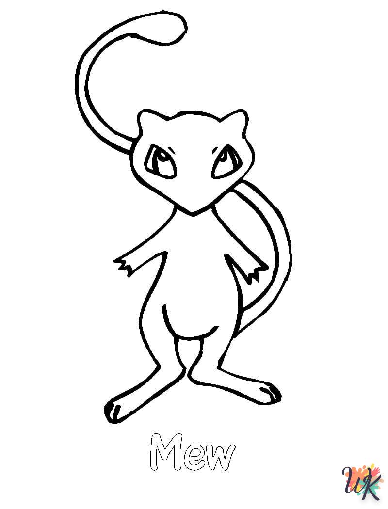 coloriage Mew  a imprimer pour enfant de 4 ans