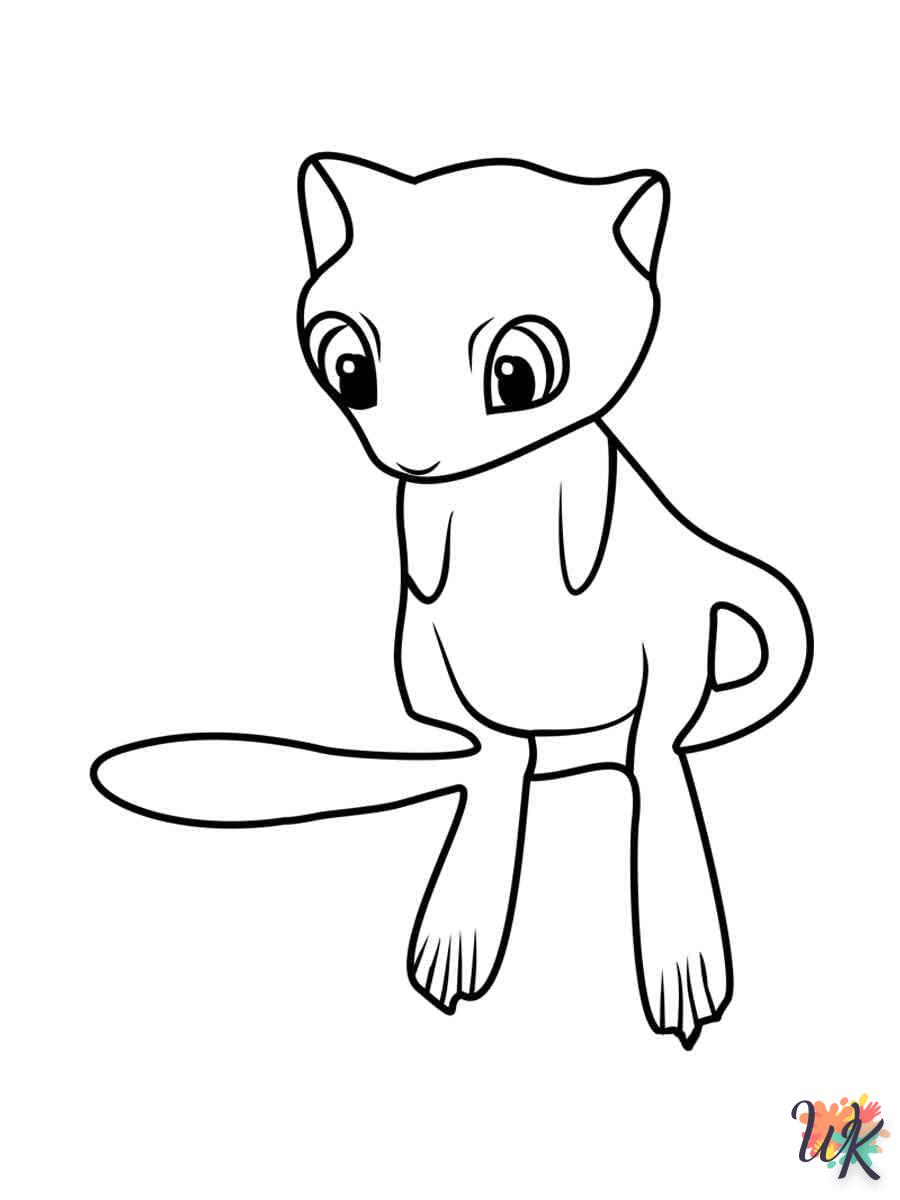 coloriage Mew  à imprimer pdf gratuit