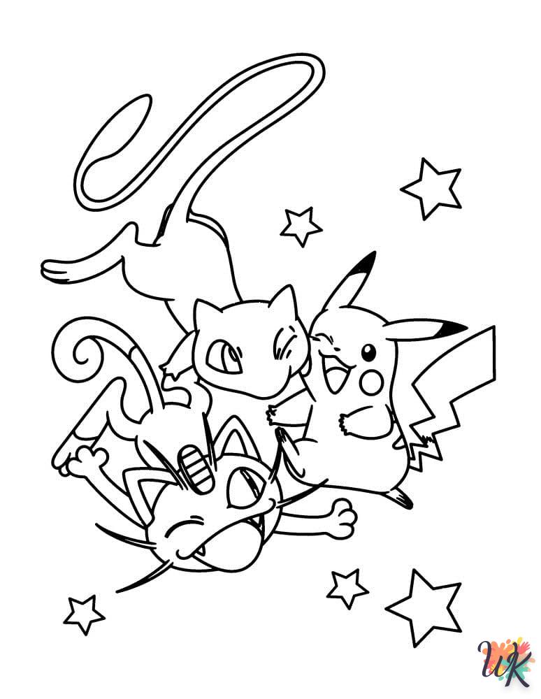 coloriage Mew  pour primaire