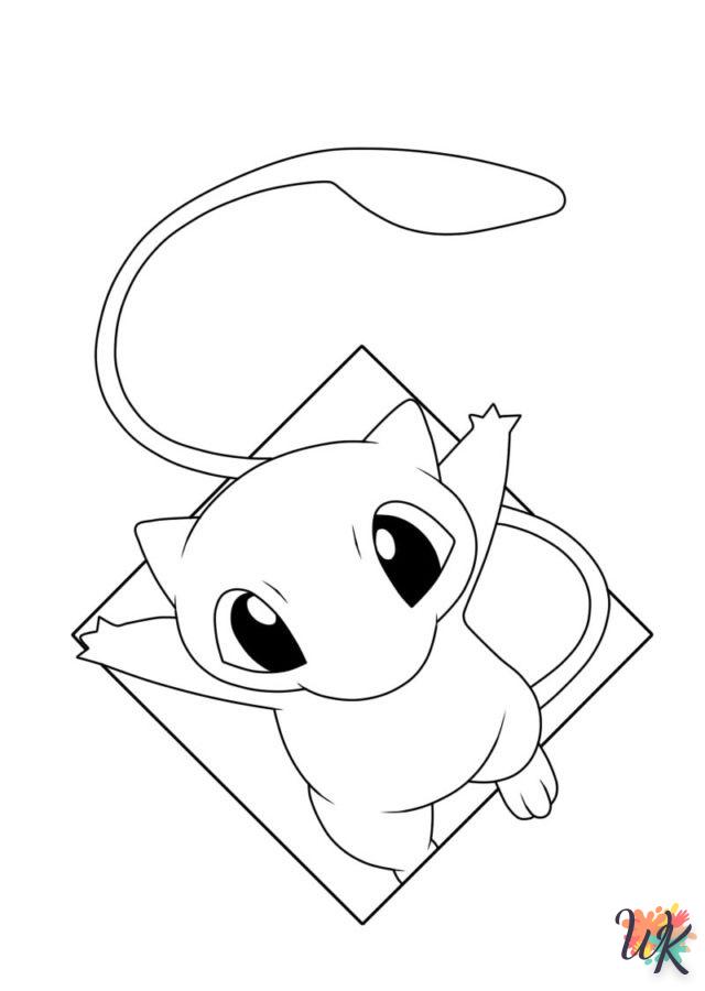 coloriage Mew  enfant à imprimer gratuit