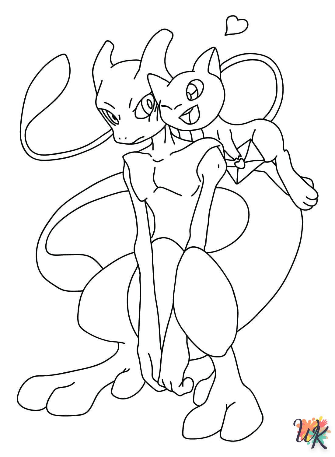 coloriage Mew  en ligne pour bebe de 2 ans