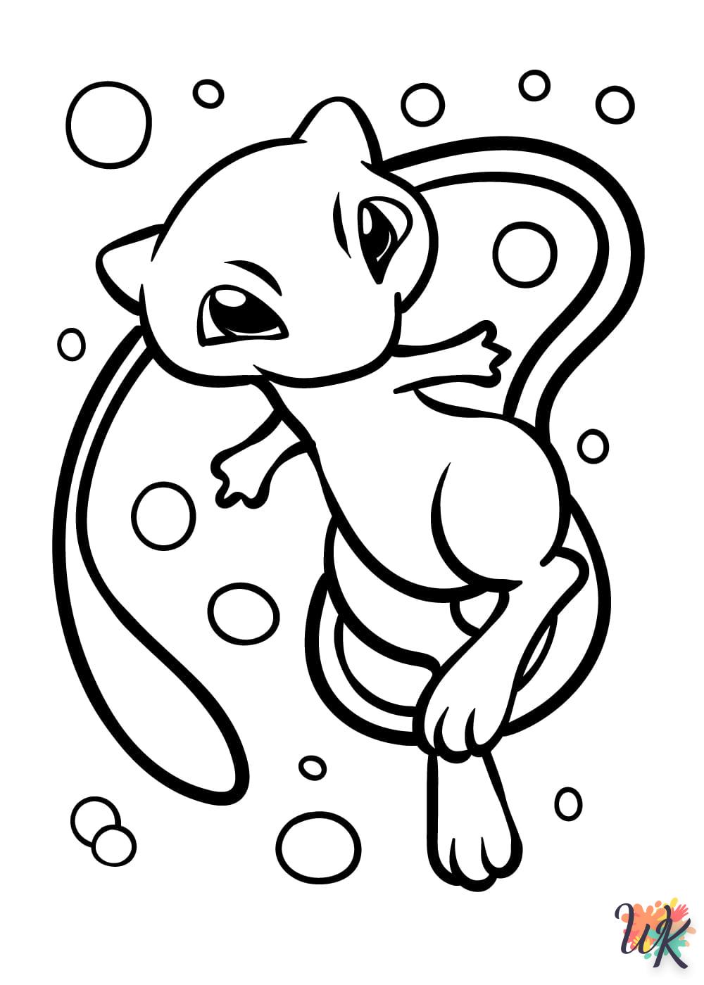 coloriage Mew  à imprimer pour enfant de 2 ans