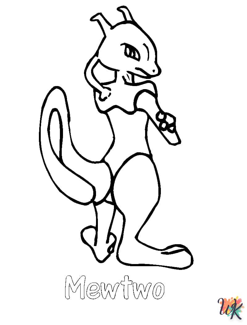 coloriage Mewtwo  gratuit