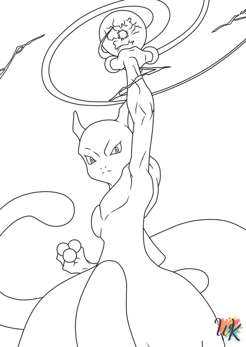 coloriage Mewtwo  licorne en ligne gratuit à imprimer