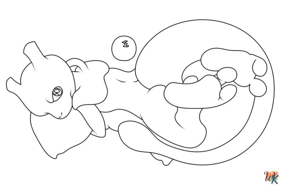 coloriage Mewtwo  a colorier en ligne