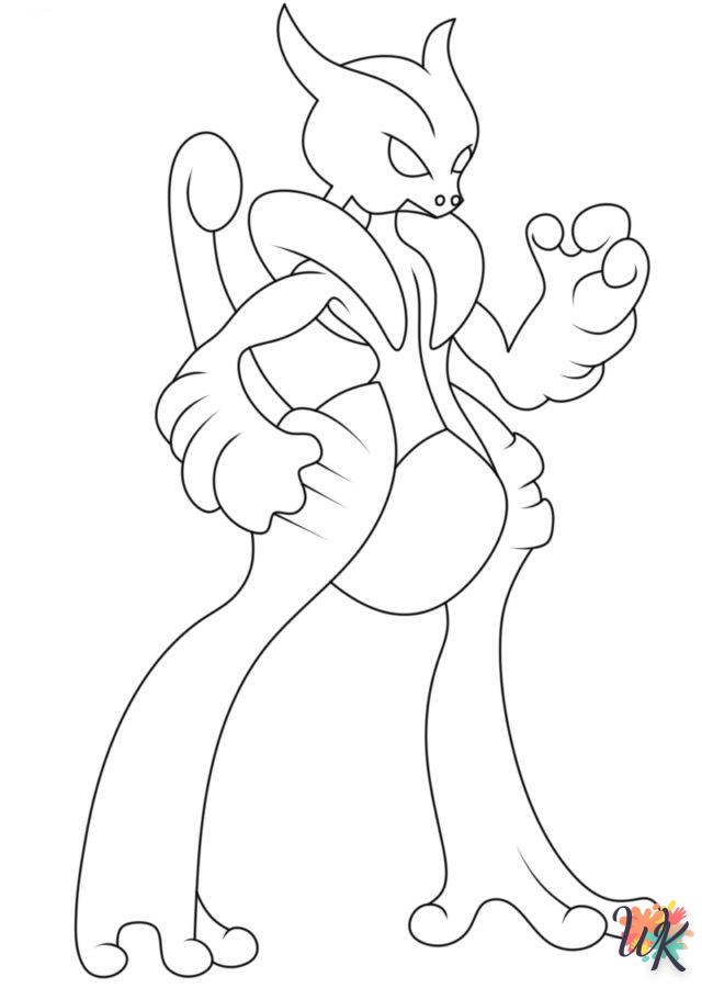 coloriage Mewtwo  en ligne gratuit pour 12 ans