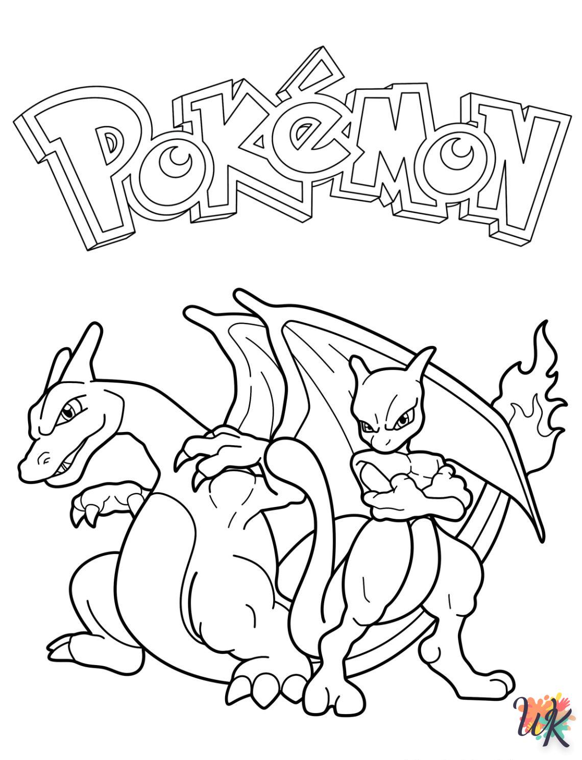 coloriage Mewtwo  à imprimer gratuitement pdf