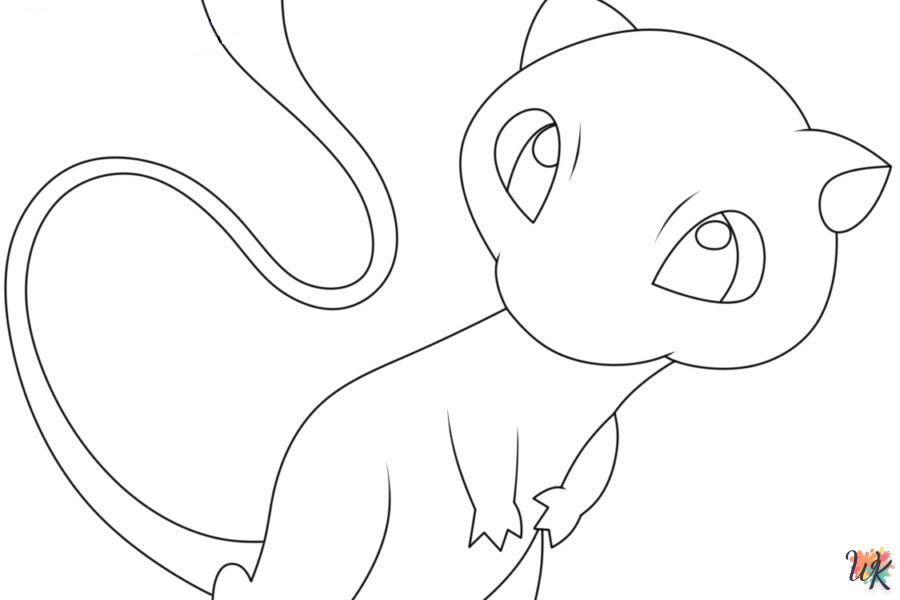 coloriage Mewtwo  a dessiner et imprimer