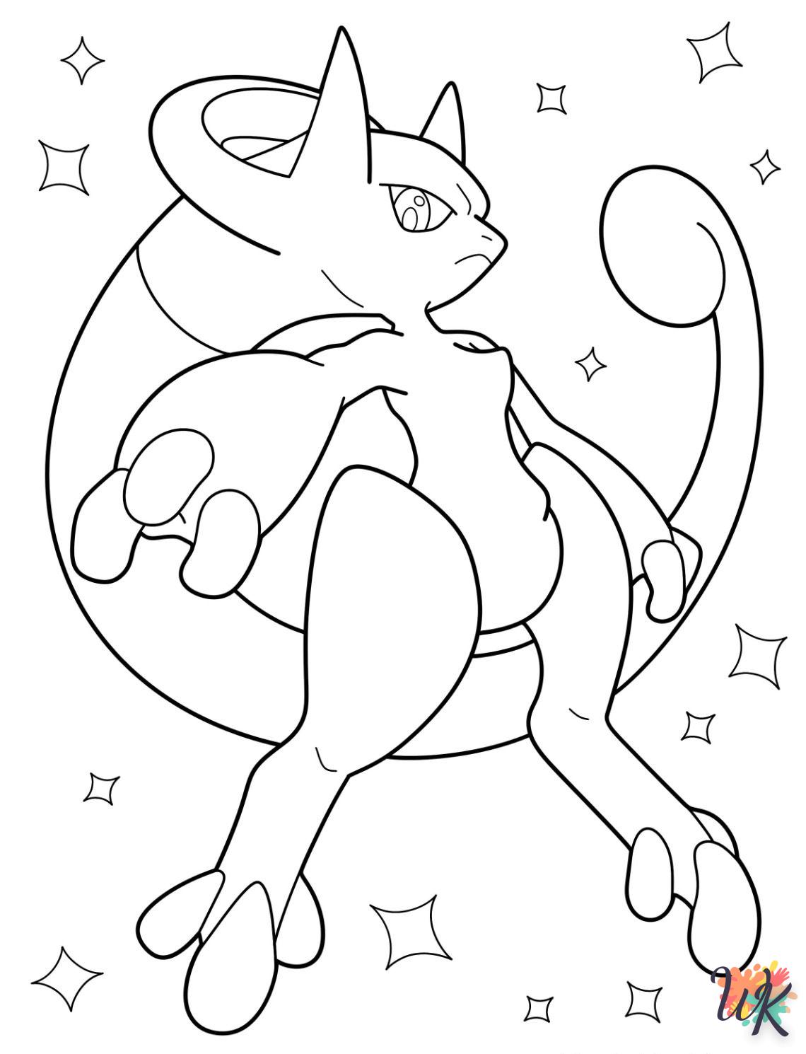 coloriage Mewtwo  à colorier en ligne gratuit 1