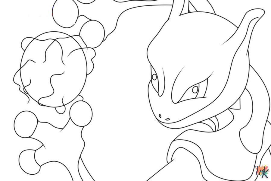 coloriage Mewtwo  pour enfant à imprimer