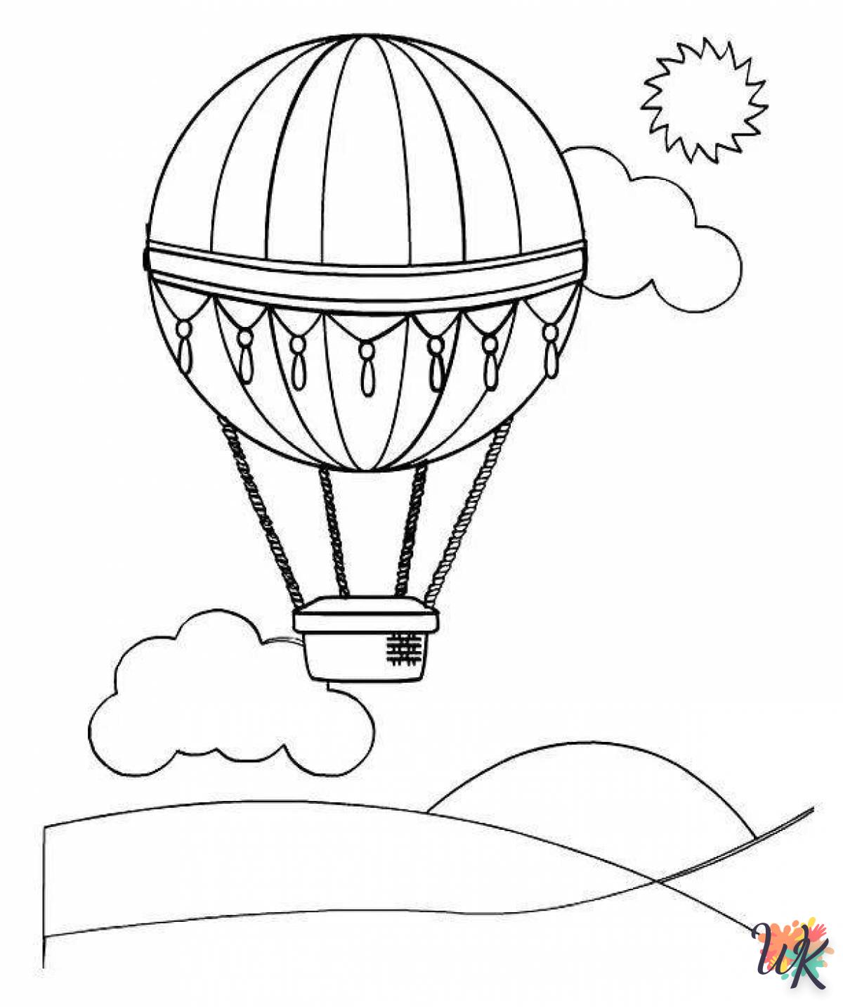 imprimer coloriage Montgolfière