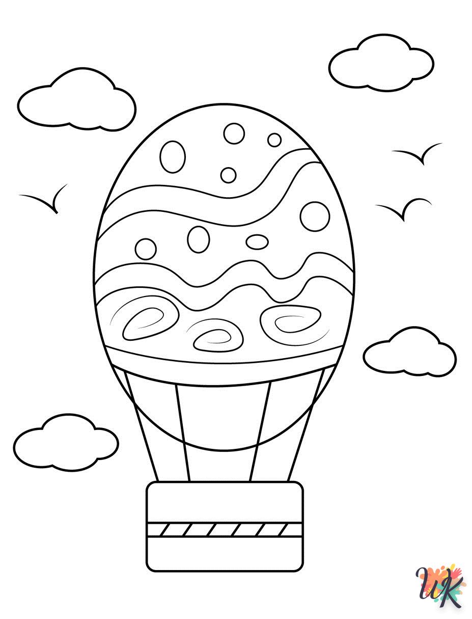 coloriage Montgolfière  enfant 4 ans a imprimer