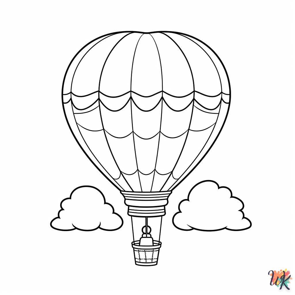 coloriage Montgolfière  en ligne à imprimer