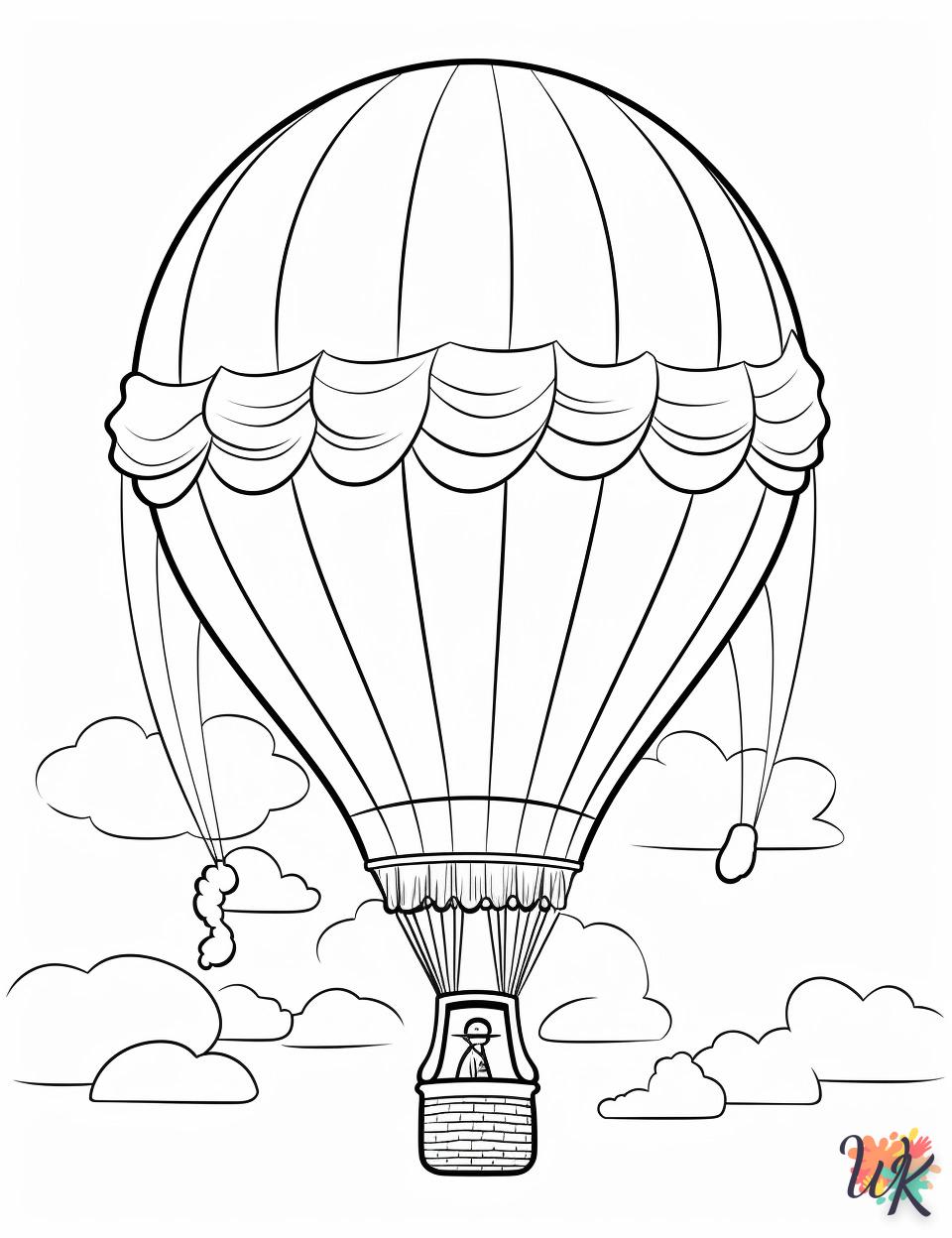 coloriage Montgolfière  en ligne adulte gratuit