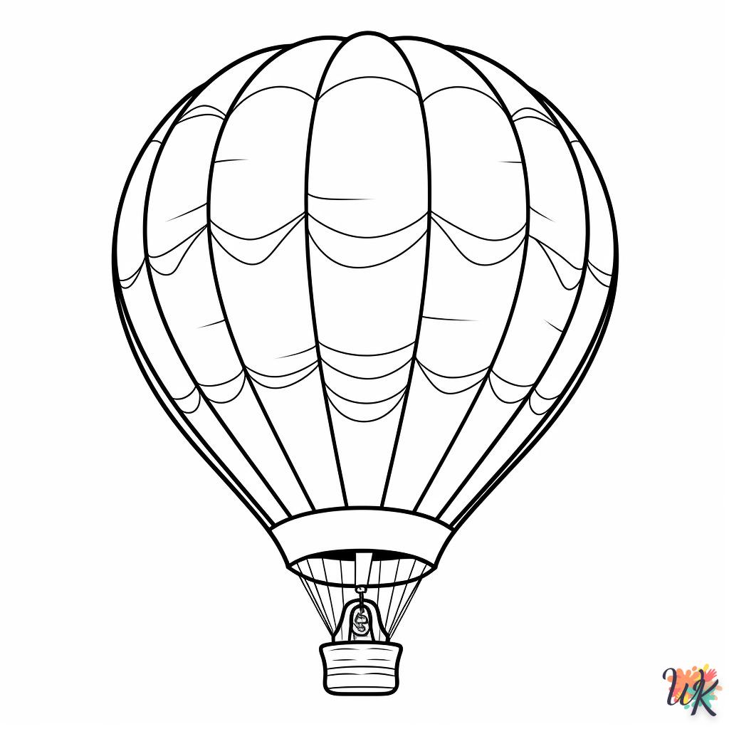 coloriage Montgolfière  pour enfant de 4 ans