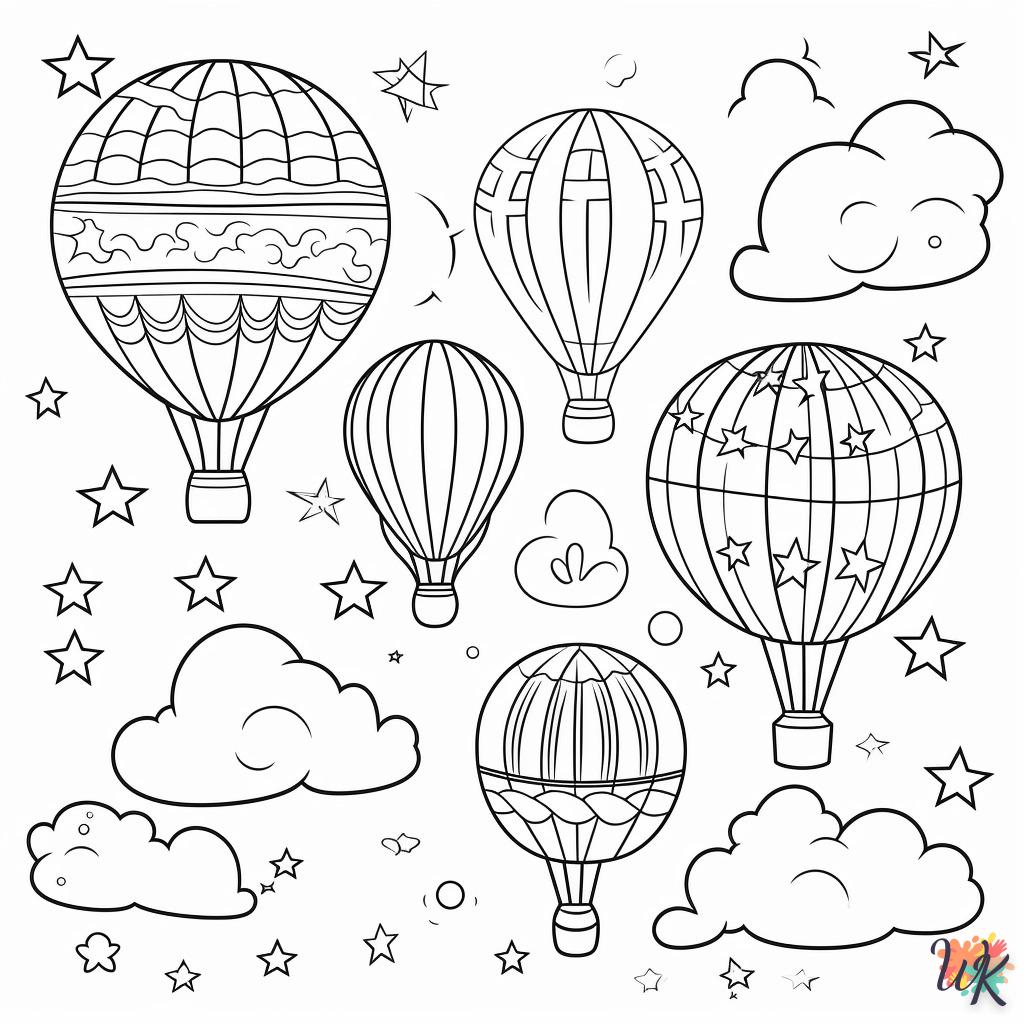 coloriage Montgolfière  à imprimer pour enfants