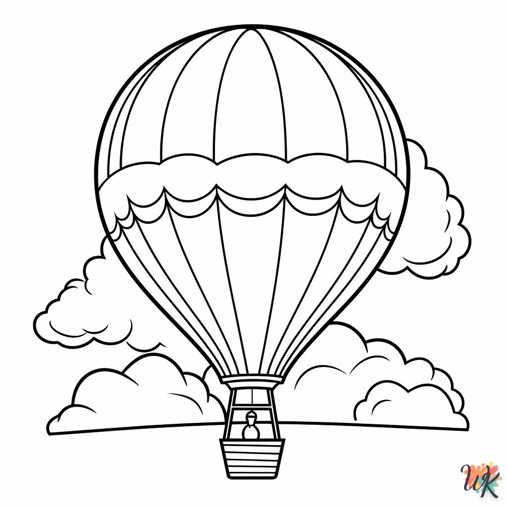 coloriage Montgolfière  pour enfants à imprimer