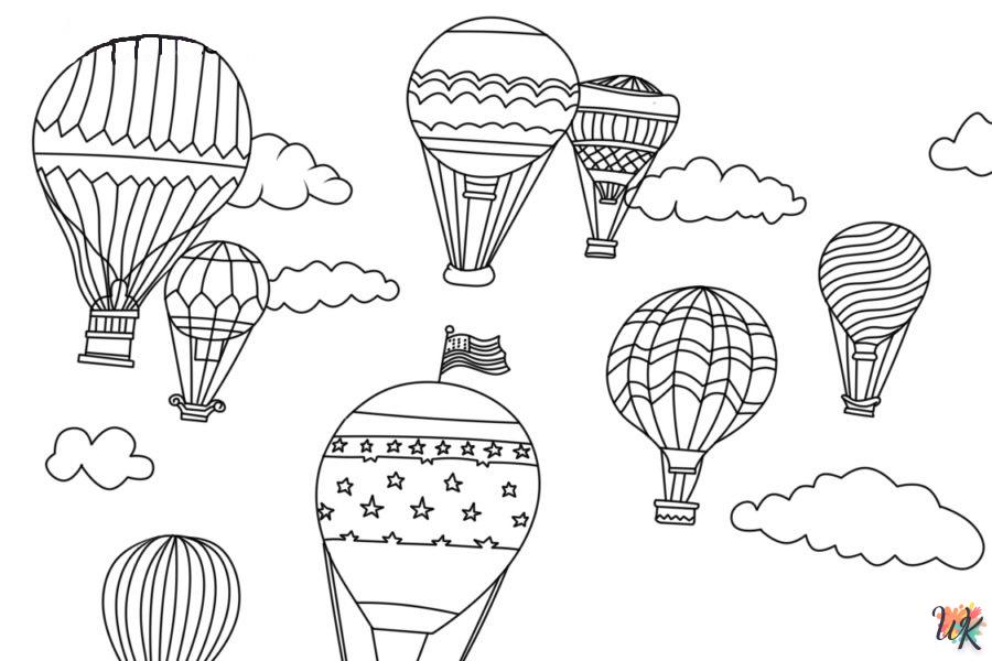 coloriage Montgolfière  gratuit a imprimer