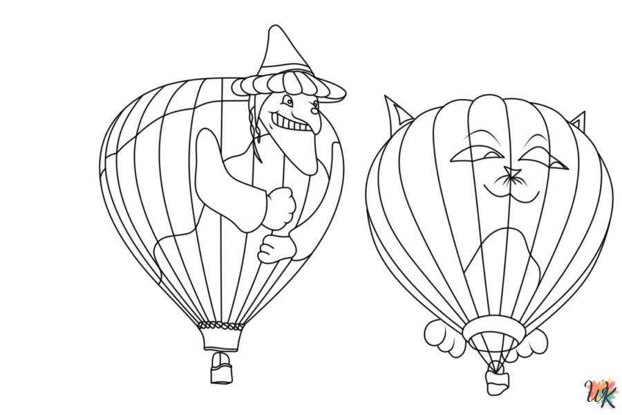 coloriage Montgolfière  pour enfants a imprimer