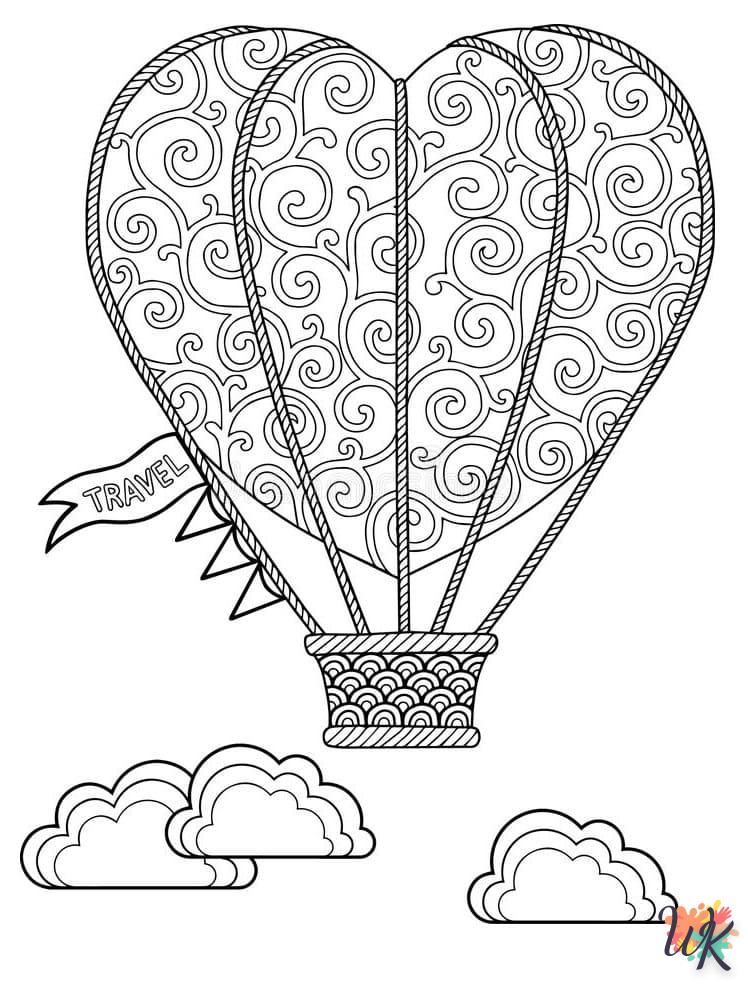 coloriage Montgolfière  pour enfants à télécharger