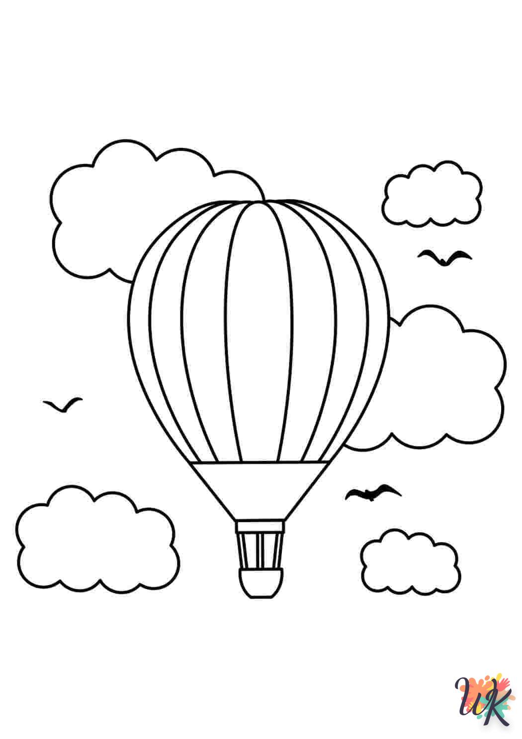 coloriage Montgolfière  a colorier en ligne gratuitement